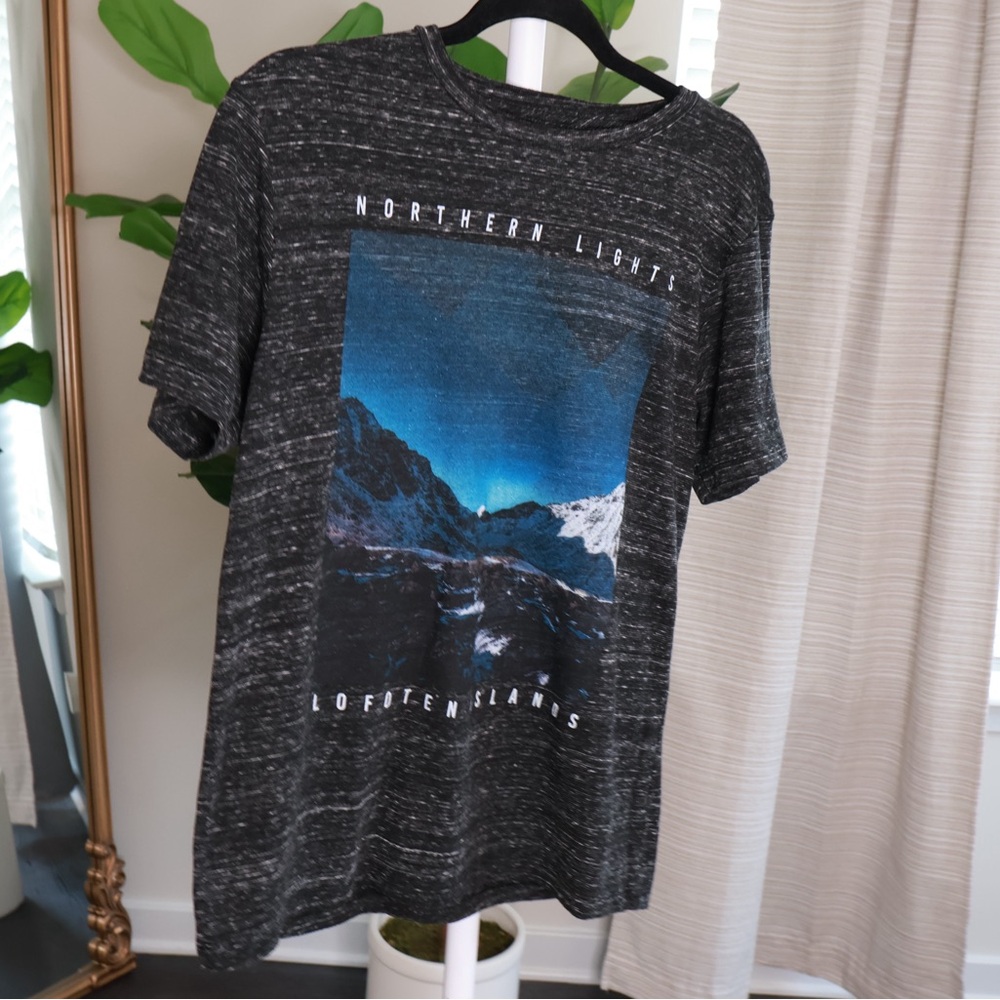 Lofoten Islands Graphic Tee - Charcoal